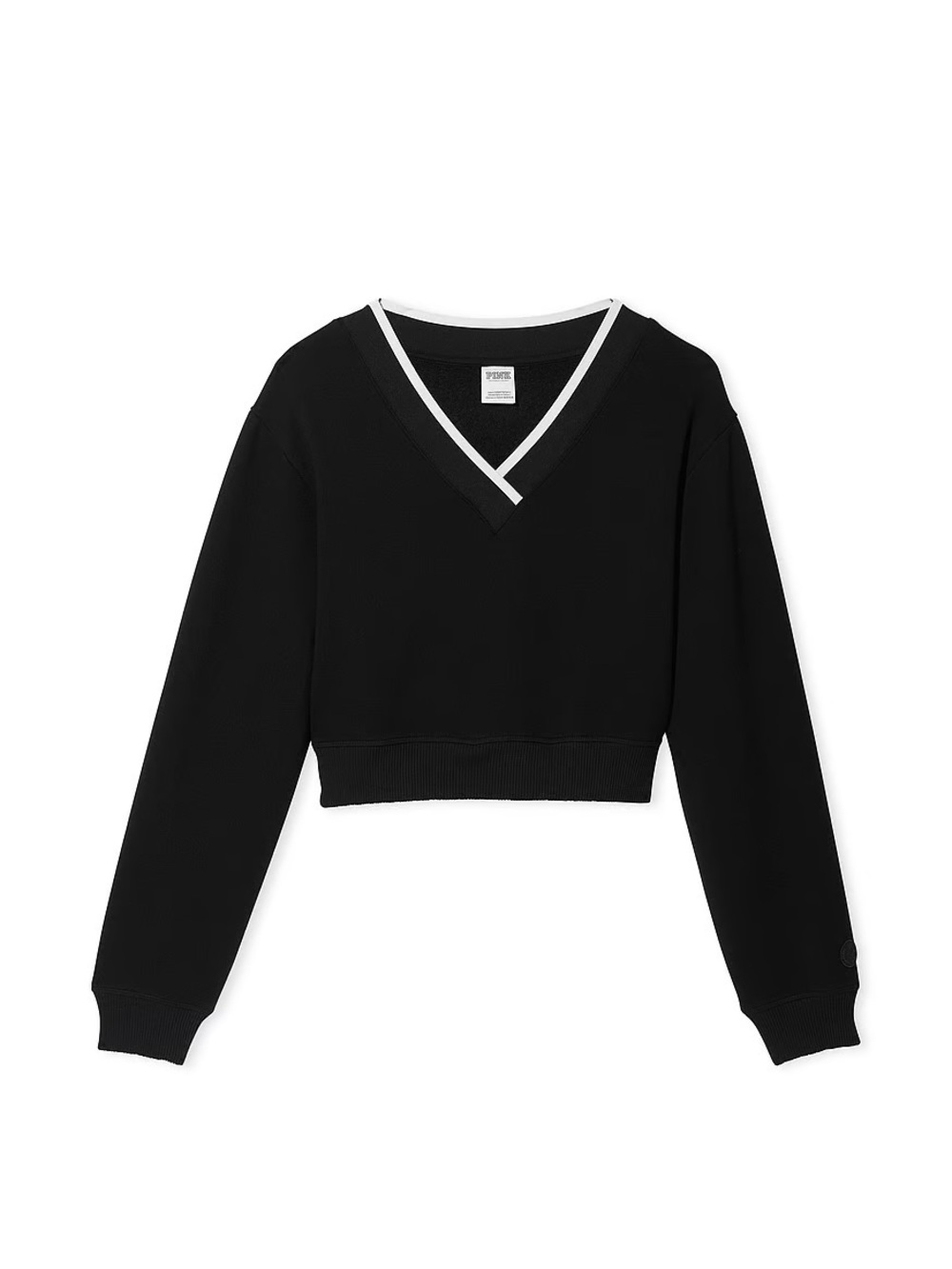 NWT VS PINK Black Crop Sweater Size XXL